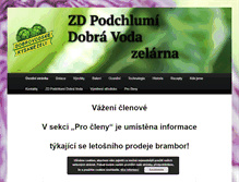 Tablet Screenshot of dobrovodskezeli.cz